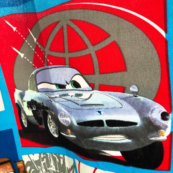 Cars 2 Disney Pixar Curtains, Comforter and Sheet set for Twin size bed. - Picture 7 of 16